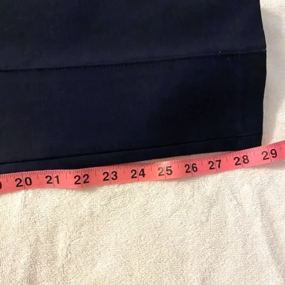 Tory Burch Vanner Pant Navey Blue Cropped Ankle Size 2 - Picture 6 of 6